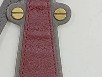 LIEBESKIND BERLIN Schlüsselanhänger Leder Nieten Grau Damen 26cm 5