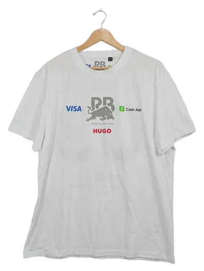 HUGO T-Shirt Herren Formel 1 RB Team Weiß Gr. XL Logo-Print