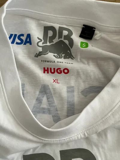 HUGO T-Shirt Herren Formel 1 RB Team Weiß Gr. XL Logo-Print
