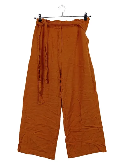 LASCANA Damen Culotte Stoffhose Bindegürtel Orange Gr. 38 Viskose