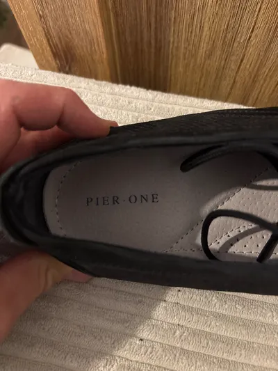 Pier One Herren Schnürschuhe Schwarz Wildleder Gr. 41 Casual