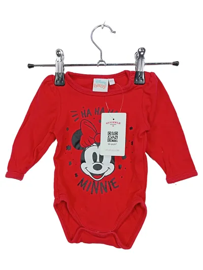 Disney Baby Body Langarm Minnie Maus Rot Gr. 62/68 Baumwolle