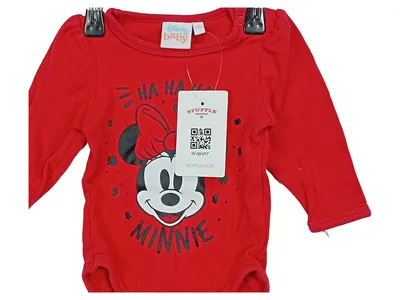 Disney Baby Body Langarm Minnie Maus Rot Gr. 62/68 Baumwolle