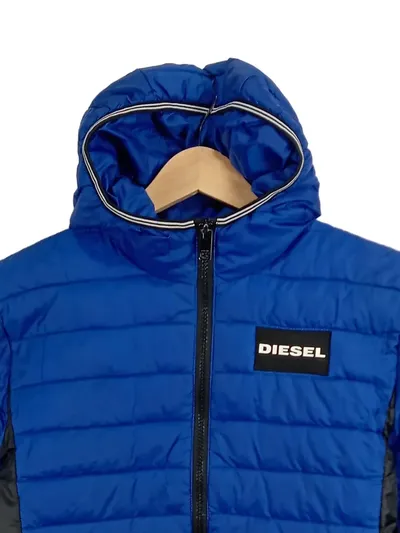Diesel Steppjacke Kinder Gr. 152 Blau Freizeit Sportlich Polyester Logo