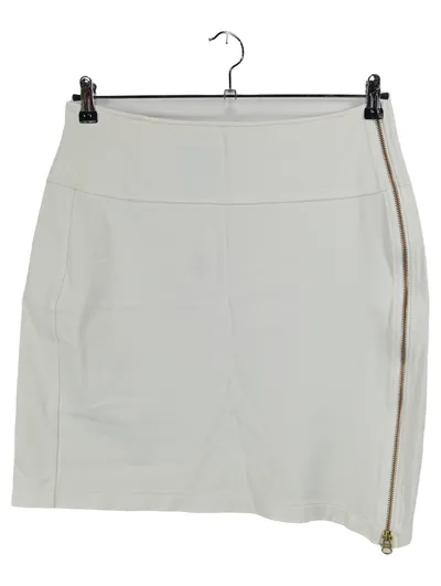 CLASS Roberto Cavalli Faltenrock Midirock Damen Weiß Gr. 42 Business Elegant