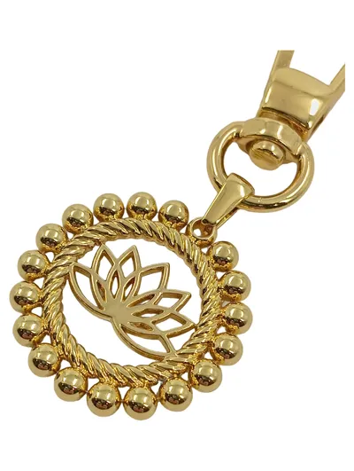 PURELEI Schlüsselanhänger Lotus Blume Elegant Gold Damen Anhänger Charm