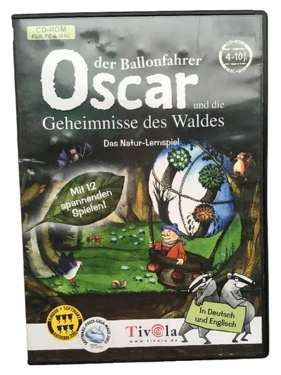 Oscar der Ballonfahrer Geheimnisse des Waldes CD-ROM PC MAC Lernspiel Tivola