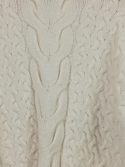 BLUOLTRE Damen Pullover Zopfstrickmuster Beige Gr. 38 M Freizeit Strick