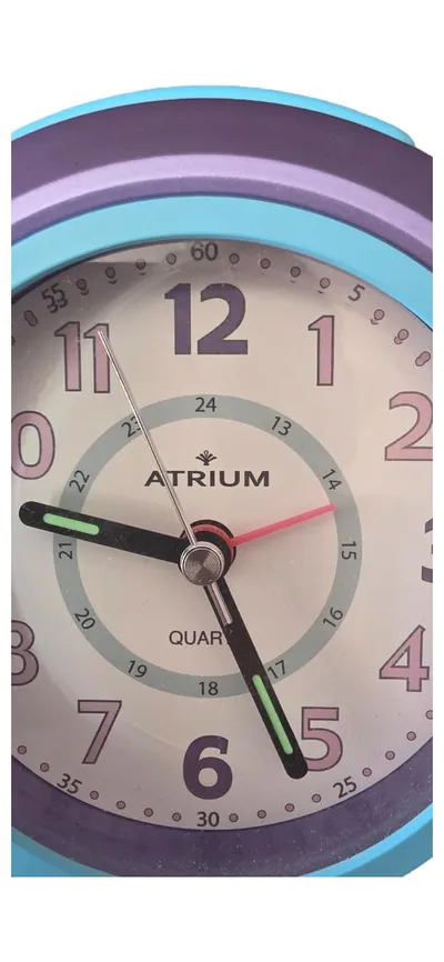 Atrium Verlag Wecker Lila Uni Analog Kinder Lernuhr 11cm