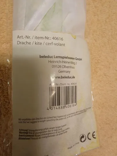 Beleduc Drachen Kite Cerf-Volant Weiß 48 cm