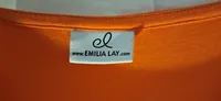 Emilia Lay Damen T-Shirt Orange Strass-Applikation Gr. 44 XXL Viskose 3