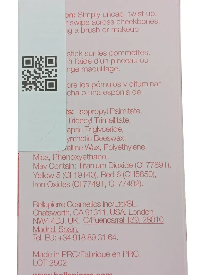Bellápierre Cosmetics Hydrating Blush Stick Rouge 8g Vegan Cruelty Free Neu 4