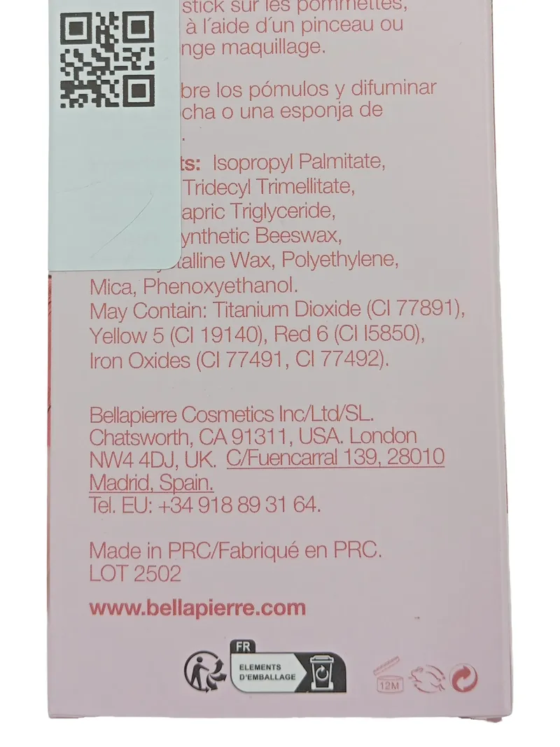 Bellápierre Cosmetics Hydrating Blush Stick Rouge 8g Vegan Cruelty Free Neu 6