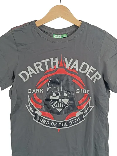 Star Wars Darth Vader Fanshirt Kinder Grau Gr. 140 Freizeit Motiv