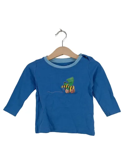 Janosch Langarmshirt Frosch auf Biene Gr. 74/80 Blau Baby
