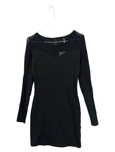 Crazyworld Schlauchkleid Cocktailkleid Party Elegant Langarm Schwarz Gr. XS
