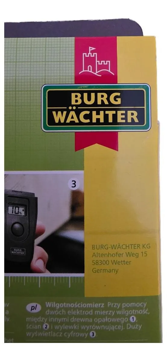 BURG-WÄCHTER DRY PS 7400 Hygrometer Feuchtigkeitsmesser Grau Praktisch 3