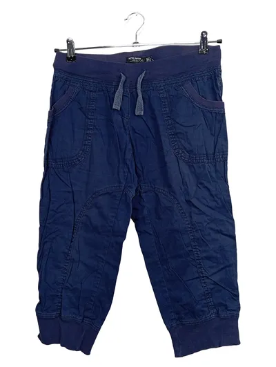 Blind Date Damen Cargohose Capri 3/4 Freizeit Hose Blau Gr. W29/38/M