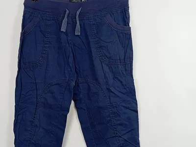 Blind Date Damen Cargohose Capri 3/4 Freizeit Hose Blau Gr. W29/38/M