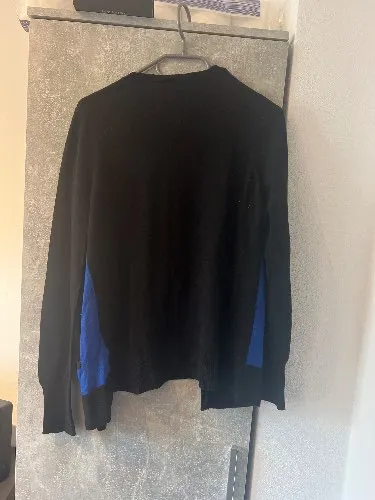 Flame Damen Strickjacke Cardigan Schwarz Blau Gr. M Viskose