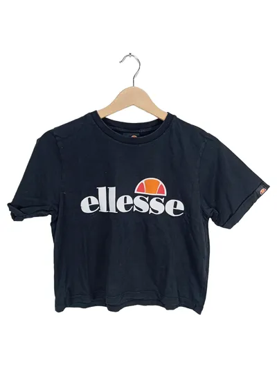Ellesse T-Shirt Kinder Gr. 158-164 Schwarz Logo-Print Baumwolle