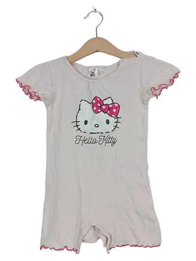 Hello Kitty Baby Body Strampler Mädchen Gr. 74/80 Rosa Kurzarm Rüschen
