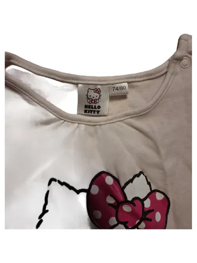 Hello Kitty Baby Body Strampler Mädchen Gr. 74/80 Rosa Kurzarm Rüschen