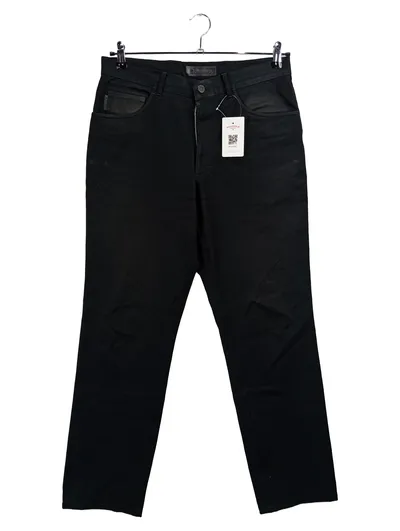 ALBERTO Herren Anzughose Schwarz Gr. 48 W32 Elegant Business