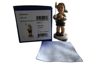 Hummel Little Luck Dekofigur Junge mit Angelrute Porzellan Mehrfarbig 9cm