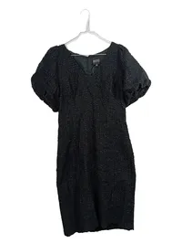 BIGIO Collection Damen Businesskleid Gr. 6 Schwarz Strukturiert Elegant 1