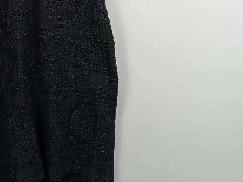 BIGIO Collection Damen Businesskleid Gr. 6 Schwarz Strukturiert Elegant 2