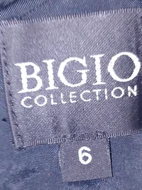 BIGIO Collection Damen Businesskleid Gr. 6 Schwarz Strukturiert Elegant 4