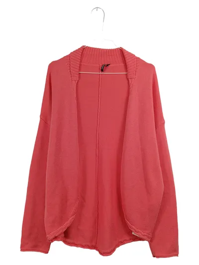 Olsen Strickjacke Damen Gr. 44 XXL Orange Cardigan Baumwolle