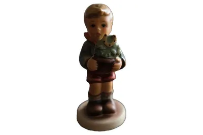 Hummel Lucky Charmer Dekofigur Junge mit Frosch Porzellan Mehrfarbig 9cm