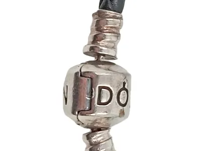 Pandora Moments Single Woven Leder Armband Damen Grau 17 cm