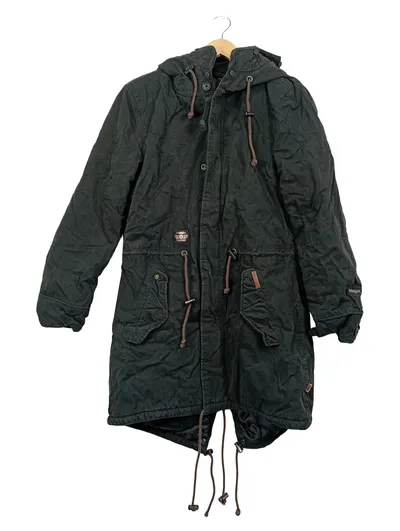 Khujo Parka Herren Jacke Gr. XL Grün Kapuze Outdoor Baumwolle