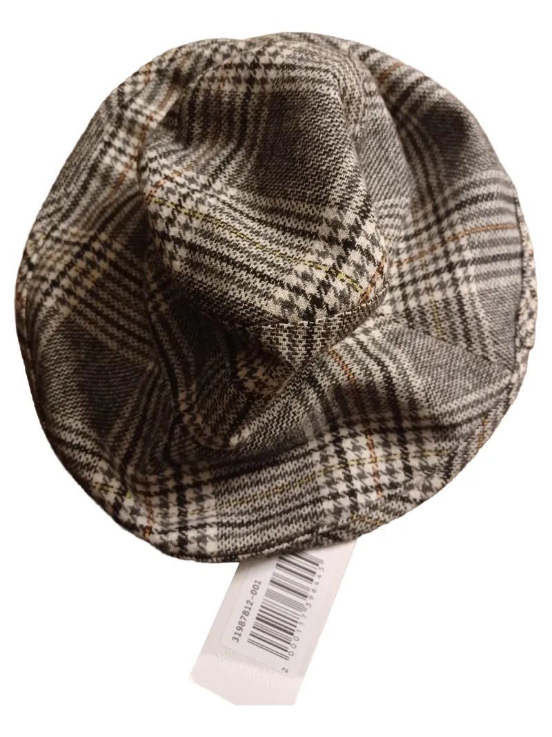 DOROTHEE SCHUMACHER Hut Bucket Hat kariert grau Wolle Damen 2