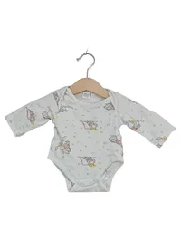 Disney Baby Body Langarm Gr. 50 Weiß Tiermotiv Baumwolle 1