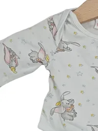 Disney Baby Body Langarm Gr. 50 Weiß Tiermotiv Baumwolle 2