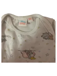 Disney Baby Body Langarm Gr. 50 Weiß Tiermotiv Baumwolle 4