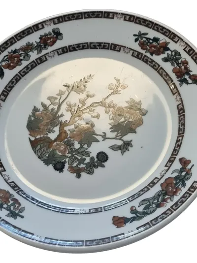 Bauscher Weiden Wandteller Porzellan Blumenmuster Klassisch Weiß 24,5 cm