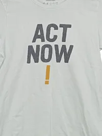 Ecoalf T-Shirt Kinder Gr. 164 ACT NOW Weiß Bio-Baumwolle Recycled 2
