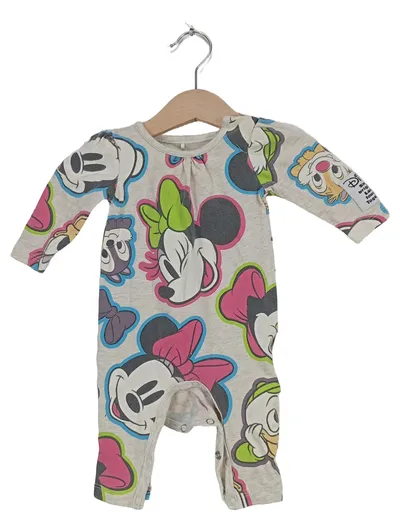 NAME IT Baby Strampler Disney Minnie Maus Donald Duck Gr. 56 Grau