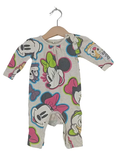 NAME IT Baby Strampler Disney Minnie Maus Donald Duck Gr. 56 Grau
