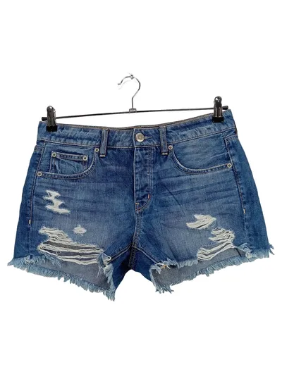 American Eagle Outfitters Jeans Shorts Damen Destroyed Gr. 38 Blau Denim