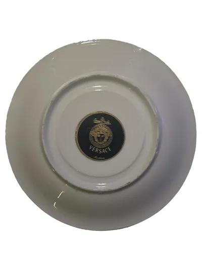 Versace Rosenthal Unterteller Ikarus Medusa Schwarz Gold Porzellan
