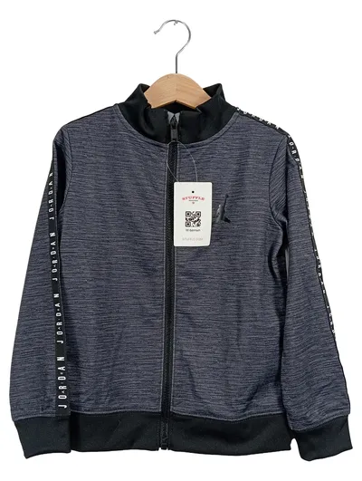 Jordan Trainingsjacke Kinder Grau Meliert Polyester Sport Jacke Gr. 104