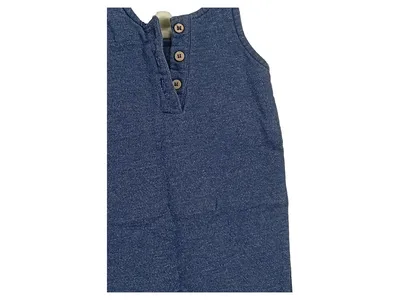 ALANA Baby Strampler Jumpsuit Gr. 56 Blau Baumwolle Bio Einteiler