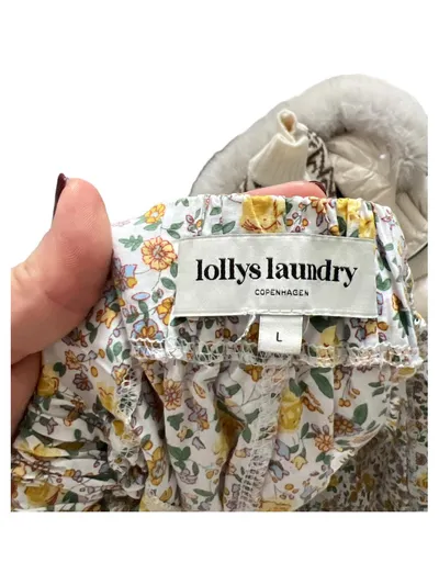 Lollys Laundry Stoffhose Damen L Blumenmuster Baumwolle Gelb Weiß