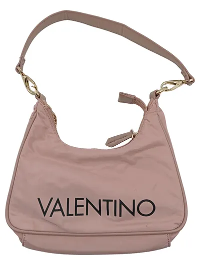 Valentino Damen Umhängetasche Rosa Nylon Hobo Bag Schultertasche